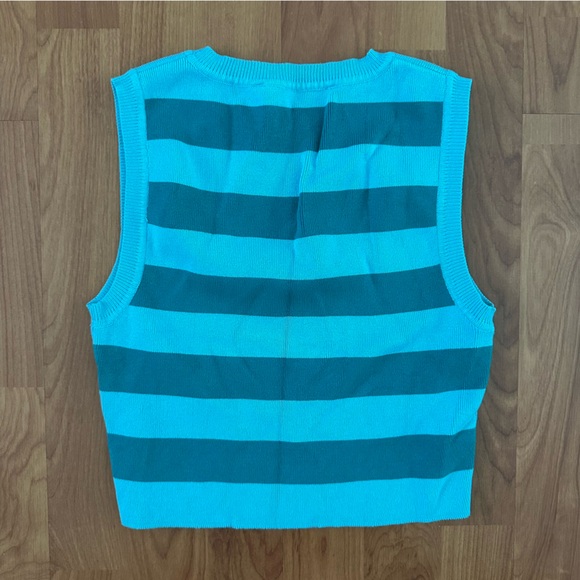 Zara Blue Crop Top Athletic Style - Picture 3 of 3